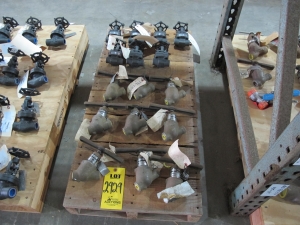 LOT PALLET W/ (16) ASSORTED VALVES (W-51) LOADING & HANDLING FEE $15-